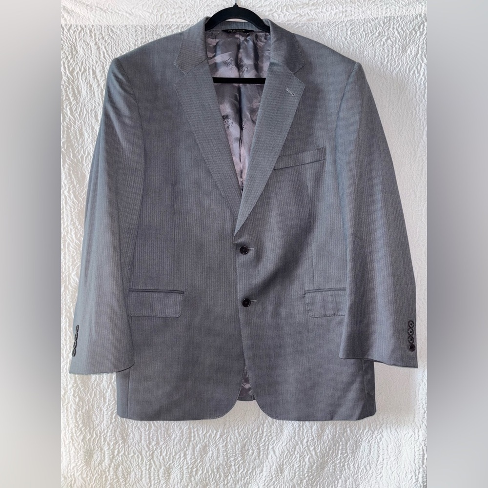 Jos A Bank Signature Gold Gordon Wool Pinstripe Blazer Jacket